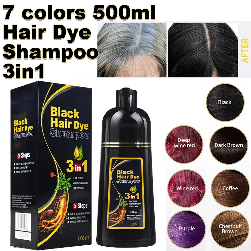 Hair Spray Color - Siyah Saç Boyası Şampuanı 3'ü 1