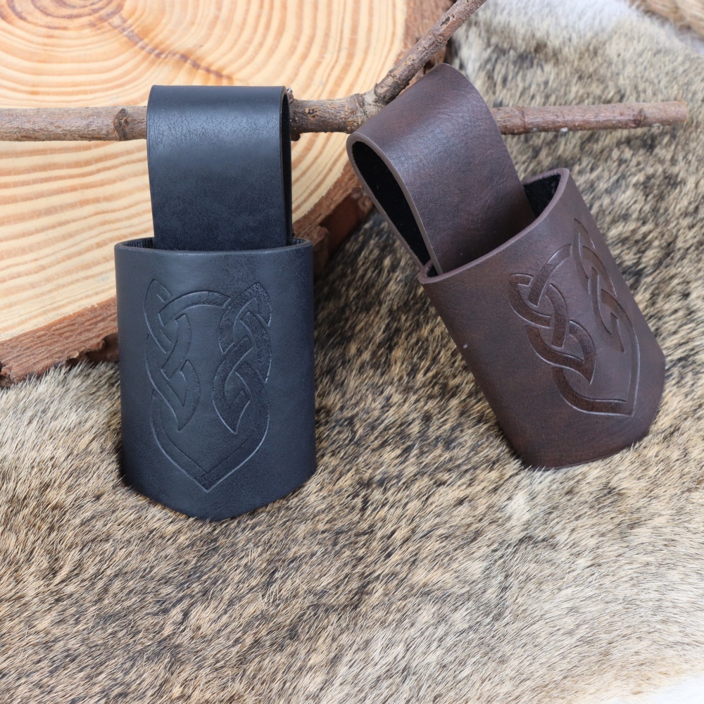 Cosplay Prop Dagger - Suni Deri Ortaçağ Viking Kılıç Tutucu